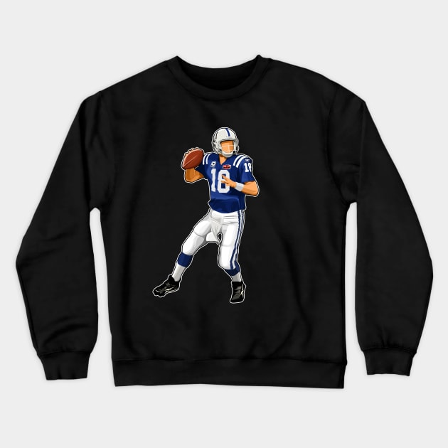 Peyton Manning #18 Passes Crewneck Sweatshirt by GuardWall17